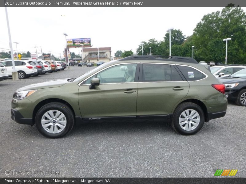 Wilderness Green Metallic / Warm Ivory 2017 Subaru Outback 2.5i Premium