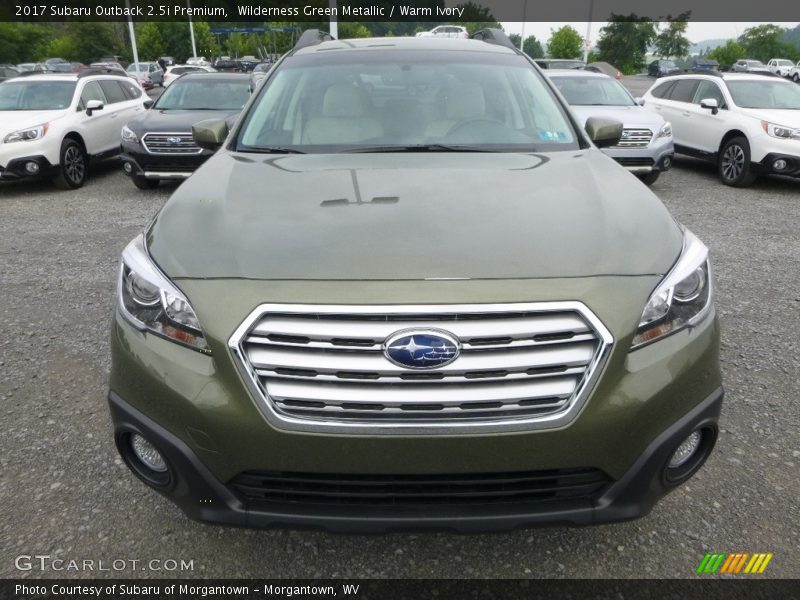 Wilderness Green Metallic / Warm Ivory 2017 Subaru Outback 2.5i Premium