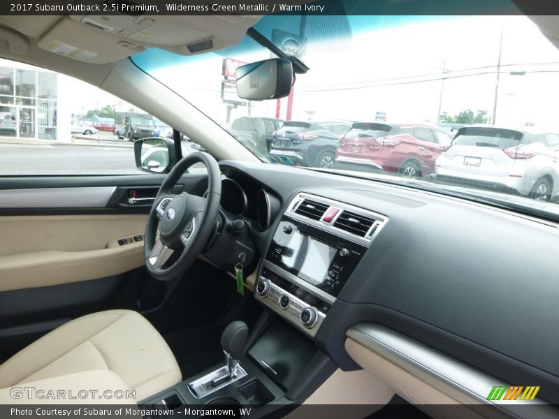Wilderness Green Metallic / Warm Ivory 2017 Subaru Outback 2.5i Premium