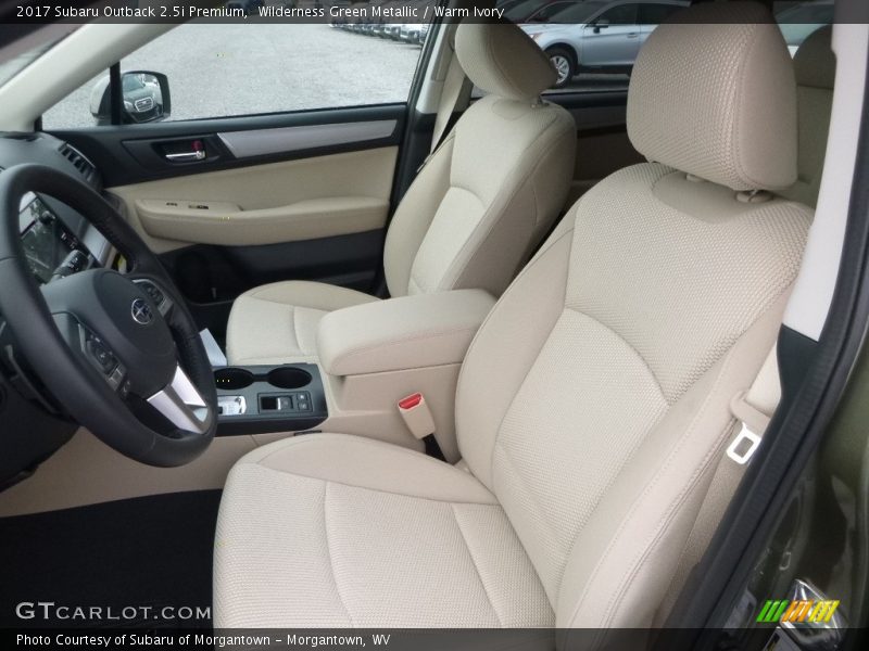 Wilderness Green Metallic / Warm Ivory 2017 Subaru Outback 2.5i Premium