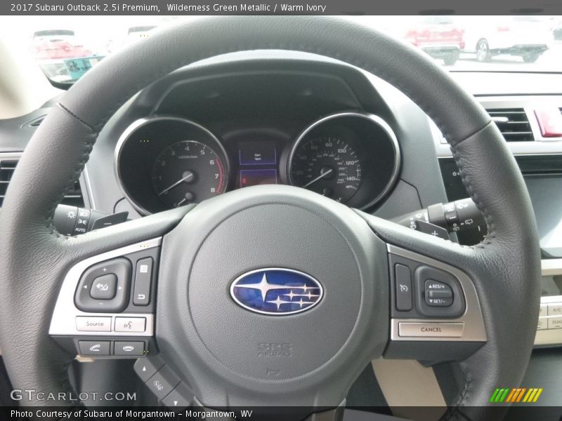 Wilderness Green Metallic / Warm Ivory 2017 Subaru Outback 2.5i Premium
