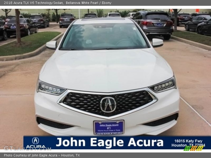 Bellanova White Pearl / Ebony 2018 Acura TLX V6 Technology Sedan