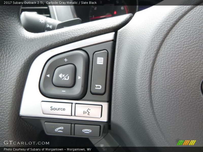 Carbide Gray Metallic / Slate Black 2017 Subaru Outback 2.5i