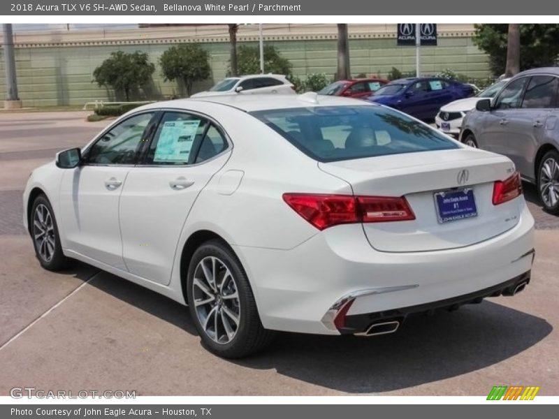 Bellanova White Pearl / Parchment 2018 Acura TLX V6 SH-AWD Sedan