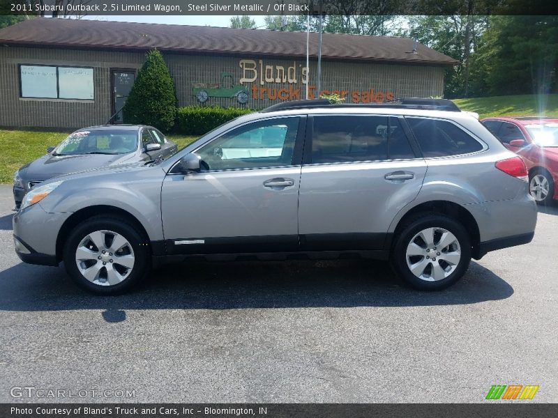 Steel Silver Metallic / Off Black 2011 Subaru Outback 2.5i Limited Wagon