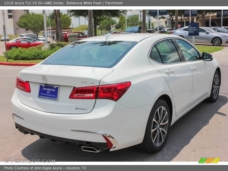Bellanova White Pearl / Parchment 2018 Acura TLX V6 SH-AWD Sedan