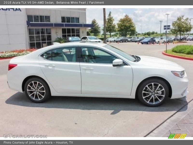 Bellanova White Pearl / Parchment 2018 Acura TLX V6 SH-AWD Sedan