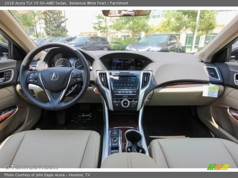Bellanova White Pearl / Parchment 2018 Acura TLX V6 SH-AWD Sedan