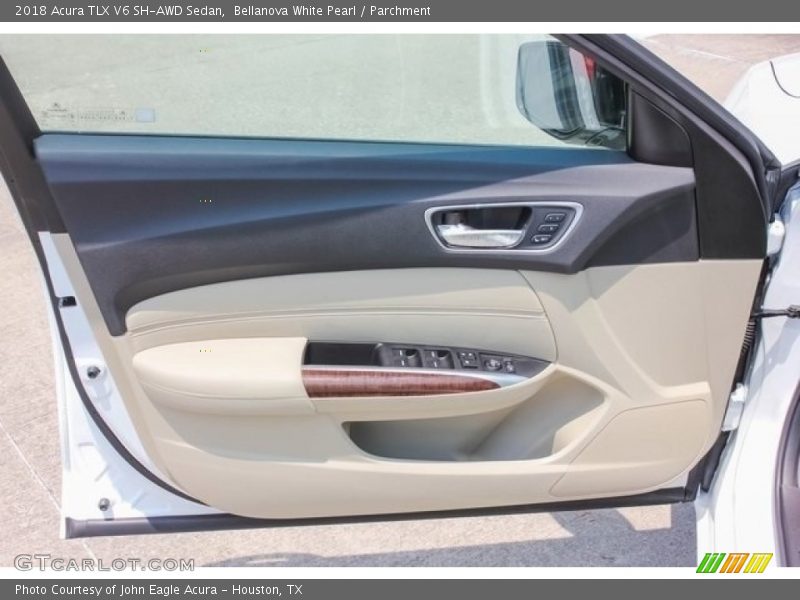 Bellanova White Pearl / Parchment 2018 Acura TLX V6 SH-AWD Sedan
