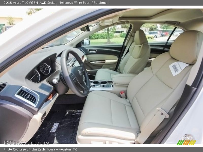 Bellanova White Pearl / Parchment 2018 Acura TLX V6 SH-AWD Sedan
