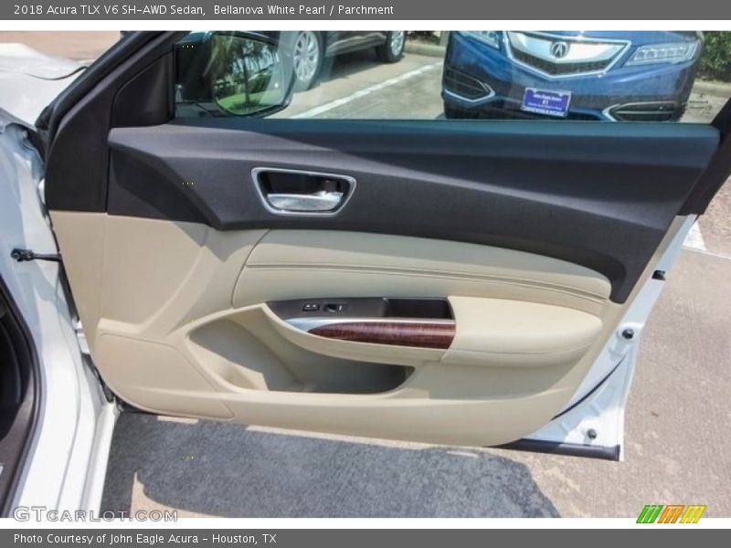 Bellanova White Pearl / Parchment 2018 Acura TLX V6 SH-AWD Sedan