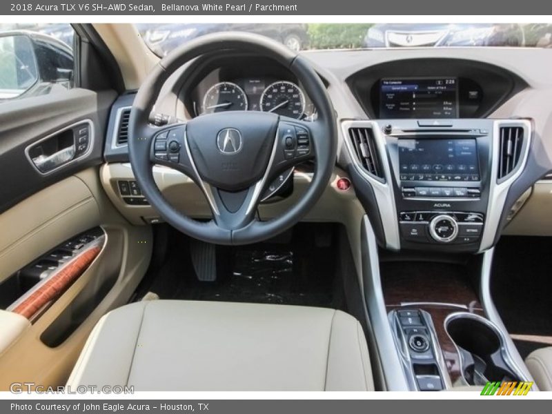 Bellanova White Pearl / Parchment 2018 Acura TLX V6 SH-AWD Sedan