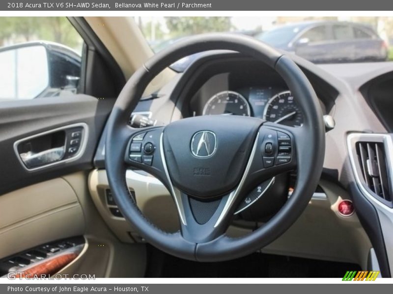 Bellanova White Pearl / Parchment 2018 Acura TLX V6 SH-AWD Sedan