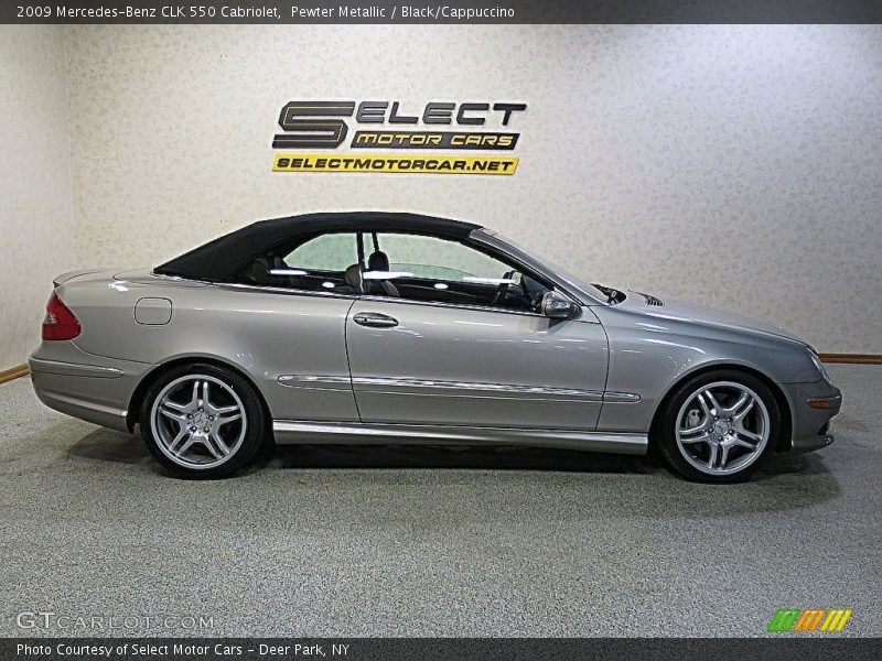 Pewter Metallic / Black/Cappuccino 2009 Mercedes-Benz CLK 550 Cabriolet