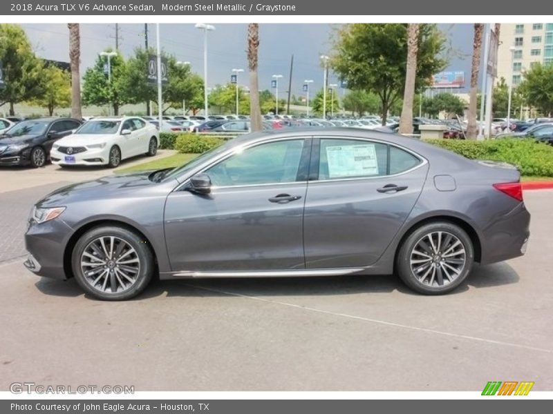 Modern Steel Metallic / Graystone 2018 Acura TLX V6 Advance Sedan