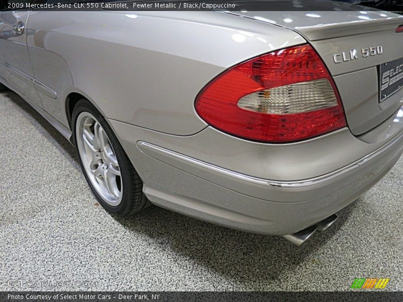 Pewter Metallic / Black/Cappuccino 2009 Mercedes-Benz CLK 550 Cabriolet