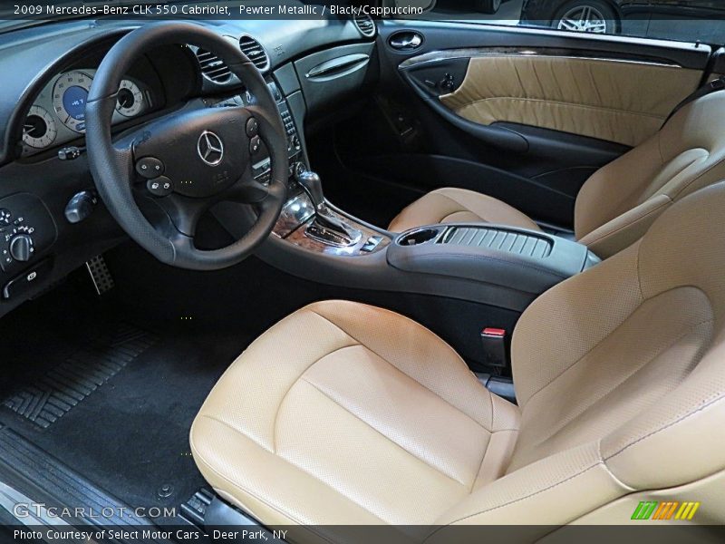 Pewter Metallic / Black/Cappuccino 2009 Mercedes-Benz CLK 550 Cabriolet