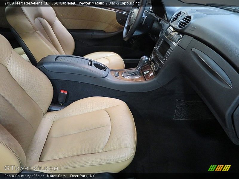 Pewter Metallic / Black/Cappuccino 2009 Mercedes-Benz CLK 550 Cabriolet