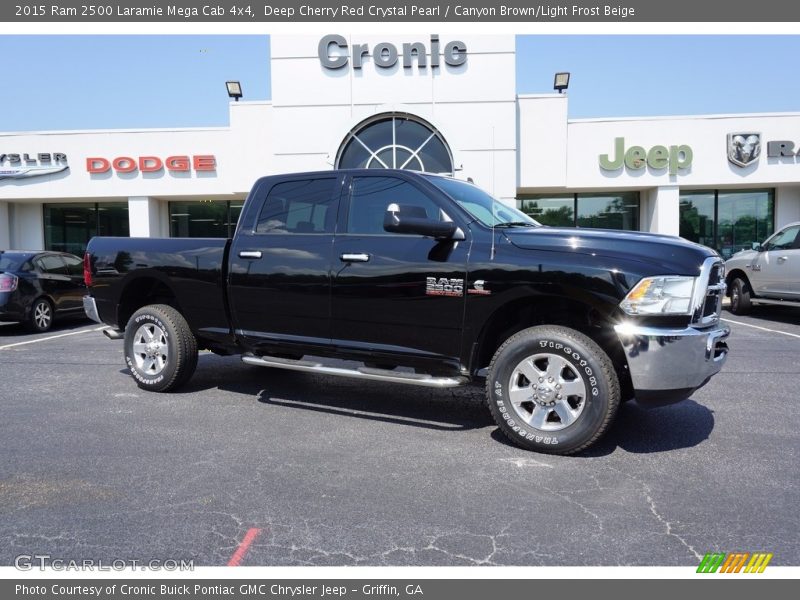 Deep Cherry Red Crystal Pearl / Canyon Brown/Light Frost Beige 2015 Ram 2500 Laramie Mega Cab 4x4