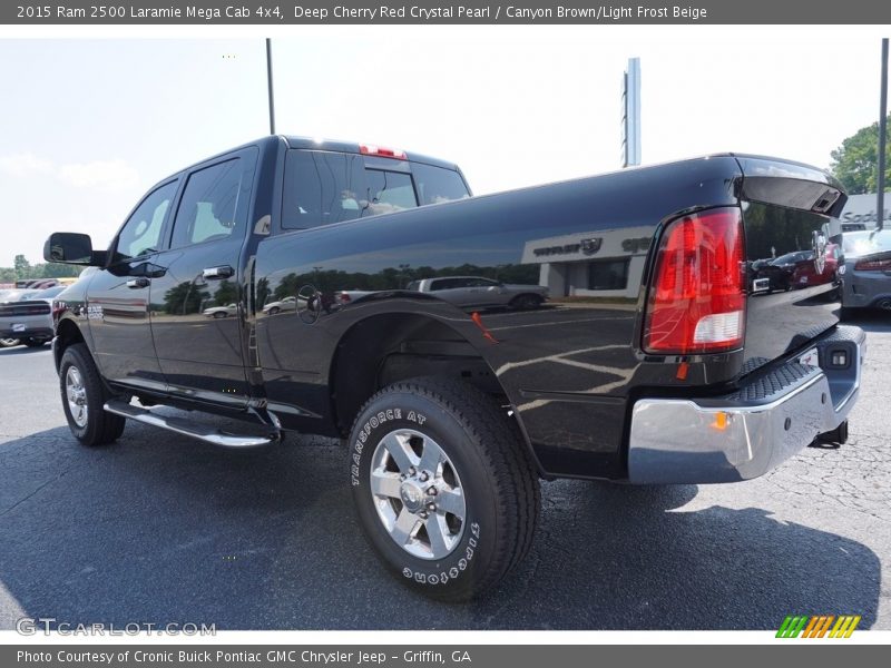 Deep Cherry Red Crystal Pearl / Canyon Brown/Light Frost Beige 2015 Ram 2500 Laramie Mega Cab 4x4