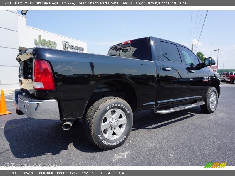Deep Cherry Red Crystal Pearl / Canyon Brown/Light Frost Beige 2015 Ram 2500 Laramie Mega Cab 4x4