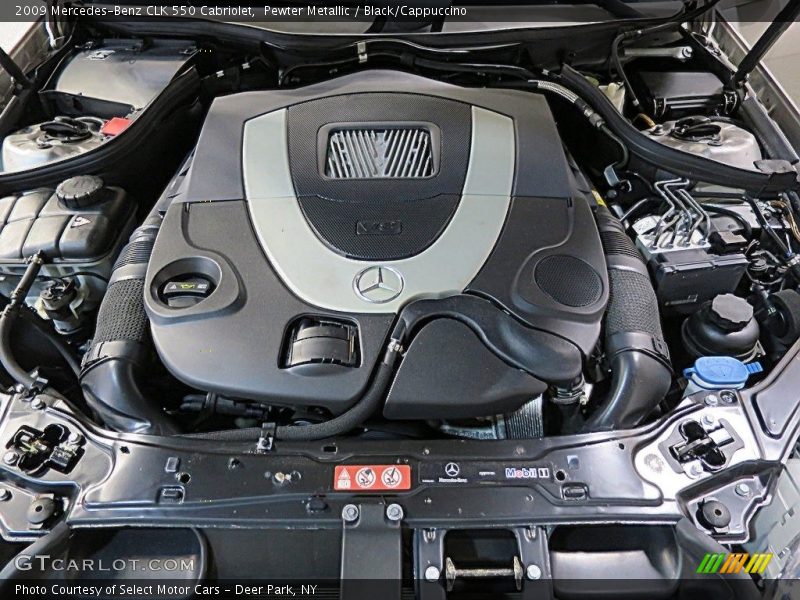 Pewter Metallic / Black/Cappuccino 2009 Mercedes-Benz CLK 550 Cabriolet
