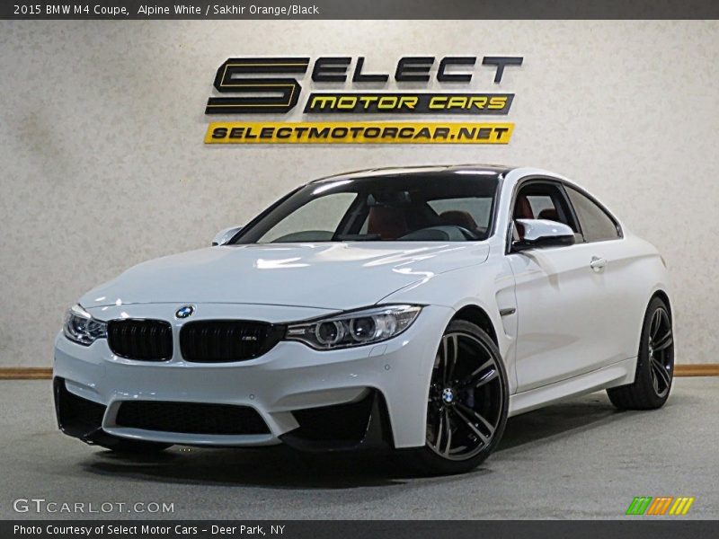 Alpine White / Sakhir Orange/Black 2015 BMW M4 Coupe