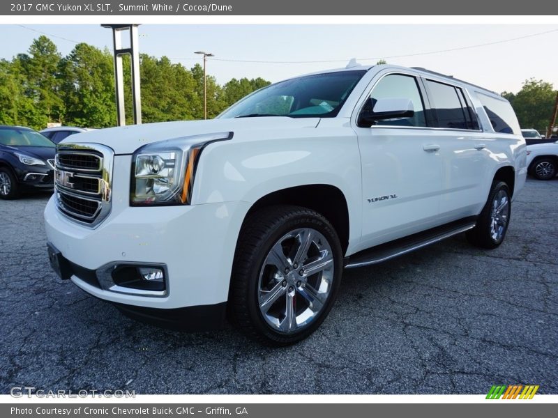 Summit White / Cocoa/Dune 2017 GMC Yukon XL SLT