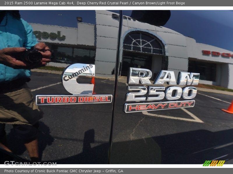 Deep Cherry Red Crystal Pearl / Canyon Brown/Light Frost Beige 2015 Ram 2500 Laramie Mega Cab 4x4