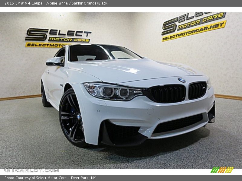 Alpine White / Sakhir Orange/Black 2015 BMW M4 Coupe