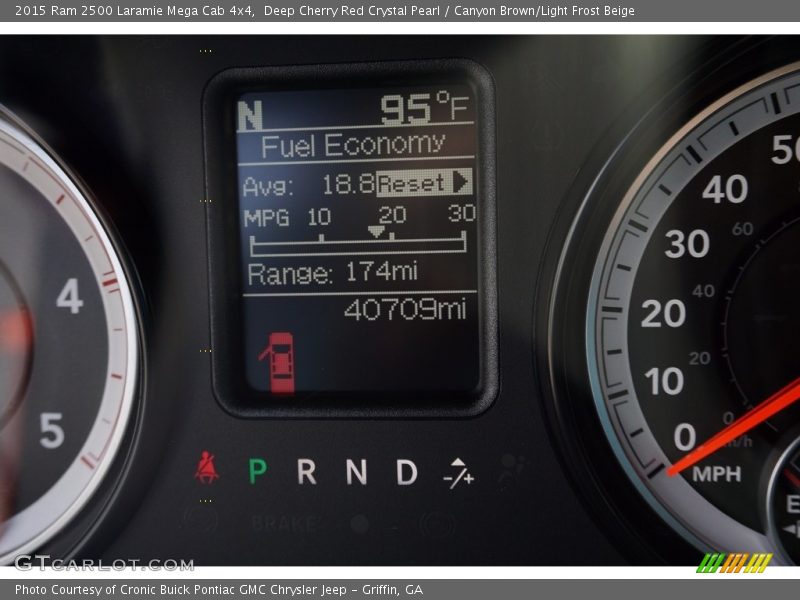 Deep Cherry Red Crystal Pearl / Canyon Brown/Light Frost Beige 2015 Ram 2500 Laramie Mega Cab 4x4