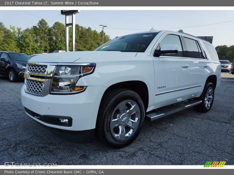 Summit White / Cocoa/Dune 2017 Chevrolet Tahoe LT