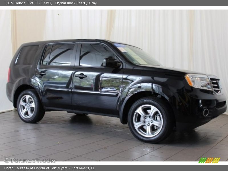 Crystal Black Pearl / Gray 2015 Honda Pilot EX-L 4WD
