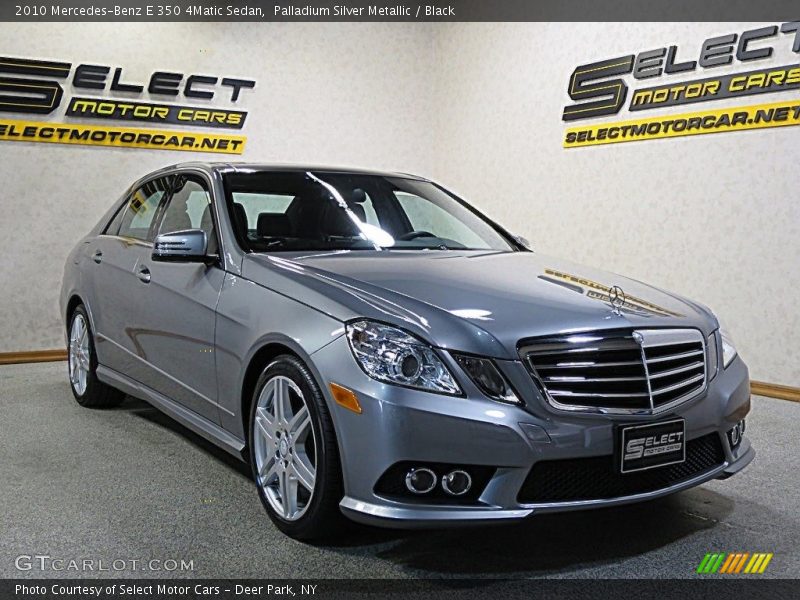 Palladium Silver Metallic / Black 2010 Mercedes-Benz E 350 4Matic Sedan