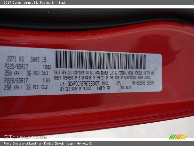Redline 2K / Black 2017 Dodge Journey SE