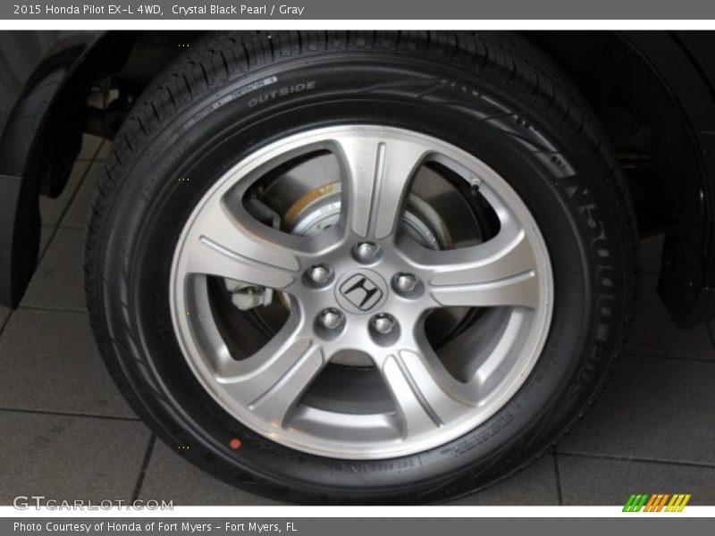 Crystal Black Pearl / Gray 2015 Honda Pilot EX-L 4WD