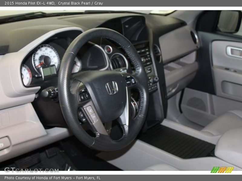 Crystal Black Pearl / Gray 2015 Honda Pilot EX-L 4WD