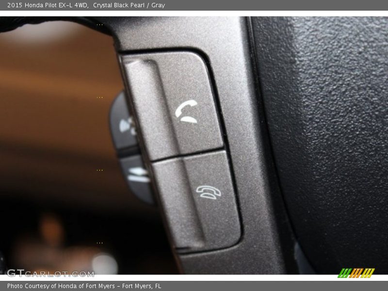 Crystal Black Pearl / Gray 2015 Honda Pilot EX-L 4WD