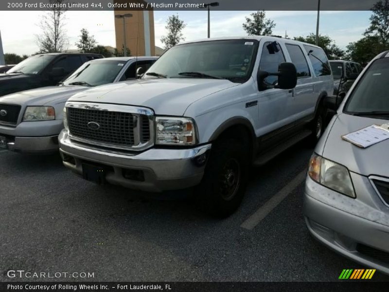Oxford White / Medium Parchment 2000 Ford Excursion Limited 4x4