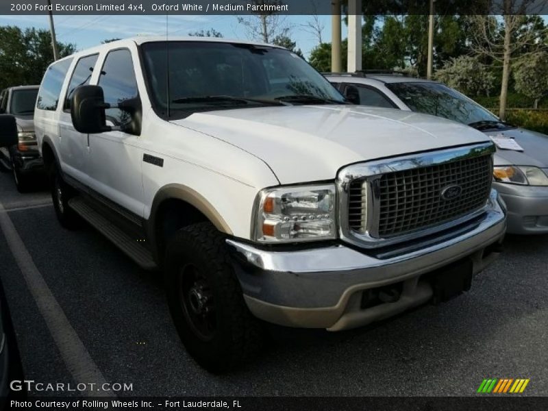 Oxford White / Medium Parchment 2000 Ford Excursion Limited 4x4