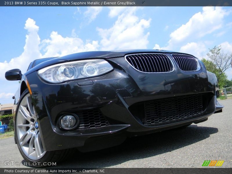 Black Sapphire Metallic / Everest Grey/Black 2013 BMW 3 Series 335i Coupe