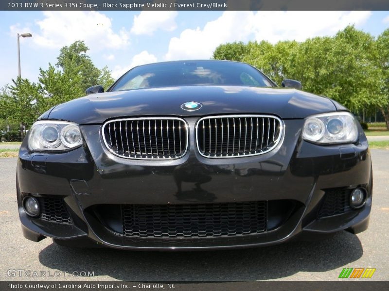 Black Sapphire Metallic / Everest Grey/Black 2013 BMW 3 Series 335i Coupe