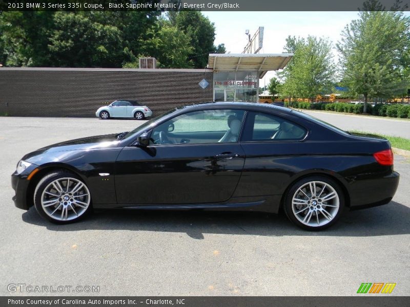 Black Sapphire Metallic / Everest Grey/Black 2013 BMW 3 Series 335i Coupe