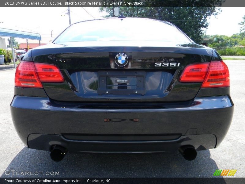 Black Sapphire Metallic / Everest Grey/Black 2013 BMW 3 Series 335i Coupe