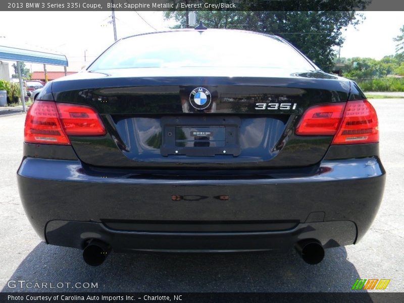 Black Sapphire Metallic / Everest Grey/Black 2013 BMW 3 Series 335i Coupe