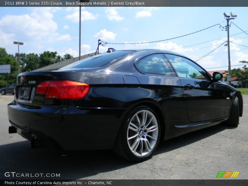 Black Sapphire Metallic / Everest Grey/Black 2013 BMW 3 Series 335i Coupe