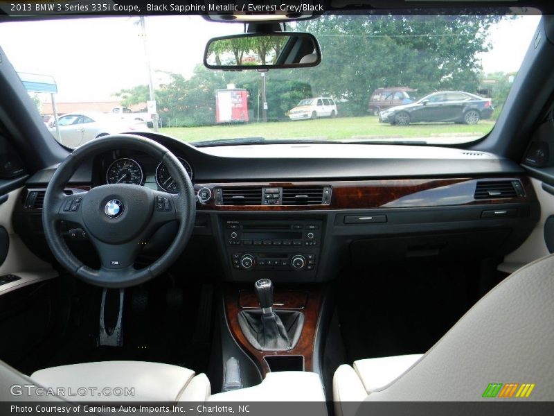 Black Sapphire Metallic / Everest Grey/Black 2013 BMW 3 Series 335i Coupe