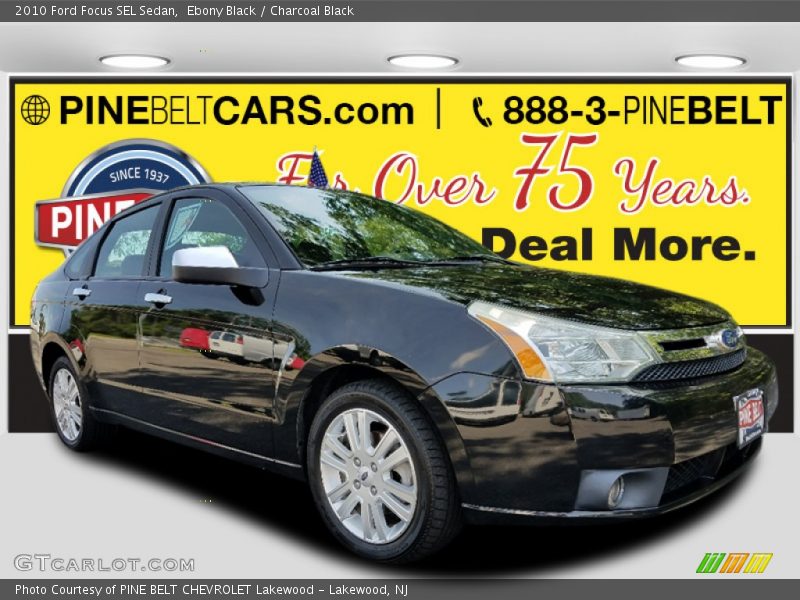 Ebony Black / Charcoal Black 2010 Ford Focus SEL Sedan