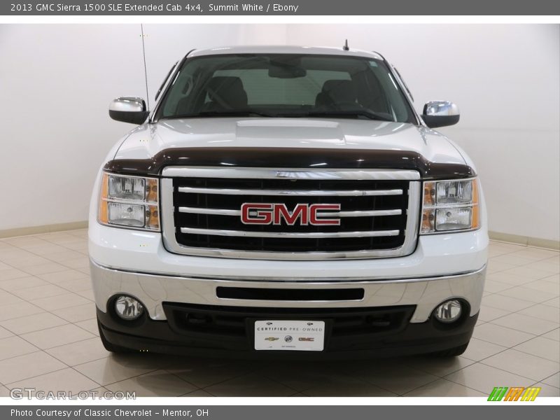 Summit White / Ebony 2013 GMC Sierra 1500 SLE Extended Cab 4x4