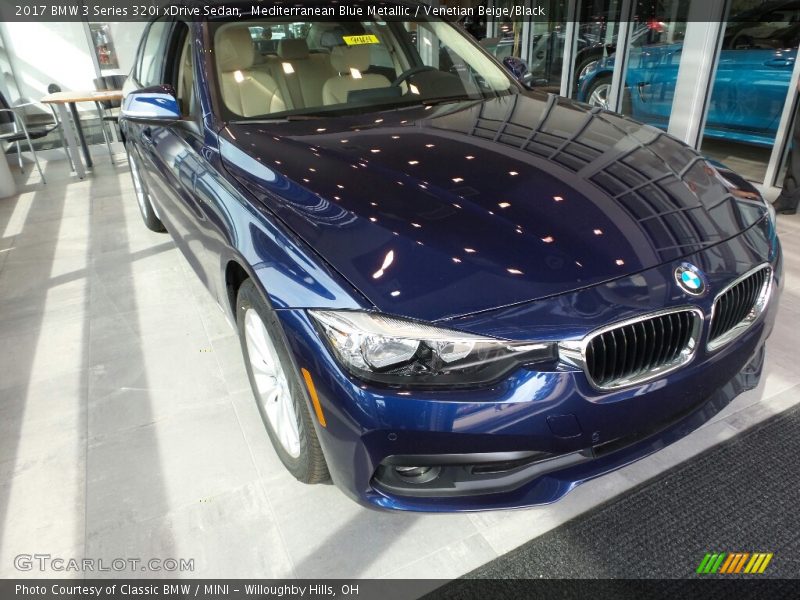 Mediterranean Blue Metallic / Venetian Beige/Black 2017 BMW 3 Series 320i xDrive Sedan